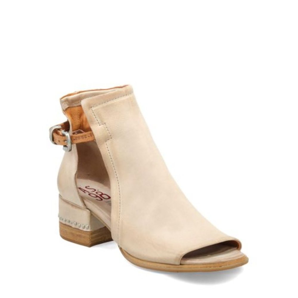 A.S.98 Morgan open toe bootie studs Sandal bone leather 37 (D19)